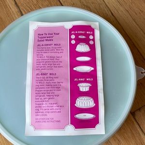 Tupperware jello mold